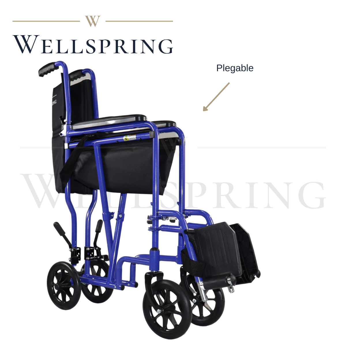 Silla de ruedas de traslado super ligera de aluminio