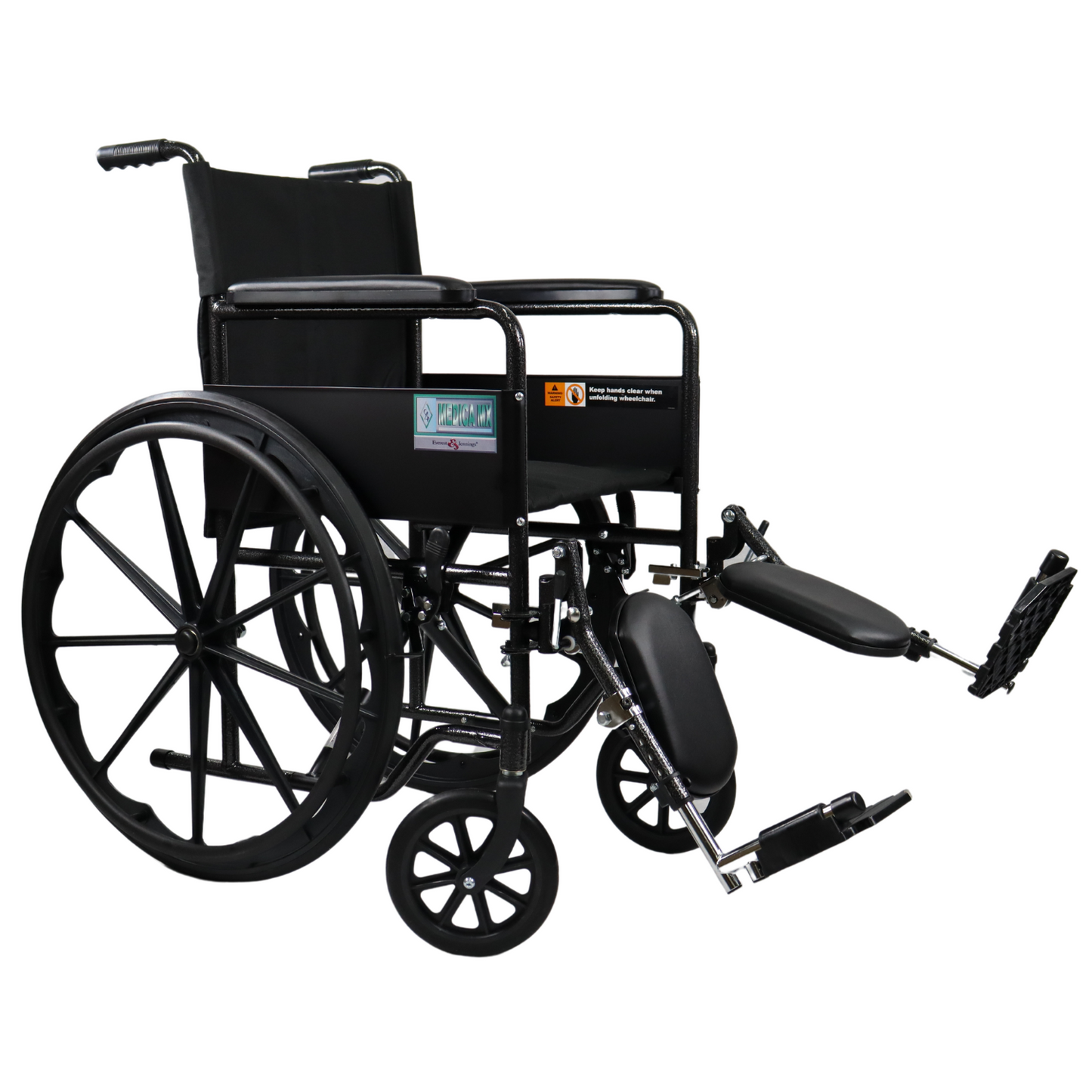 Silla De Ruedas Premium Con Eleva Piernas Everest & Jennings, MEDICA MX Color Gris Jaspeado