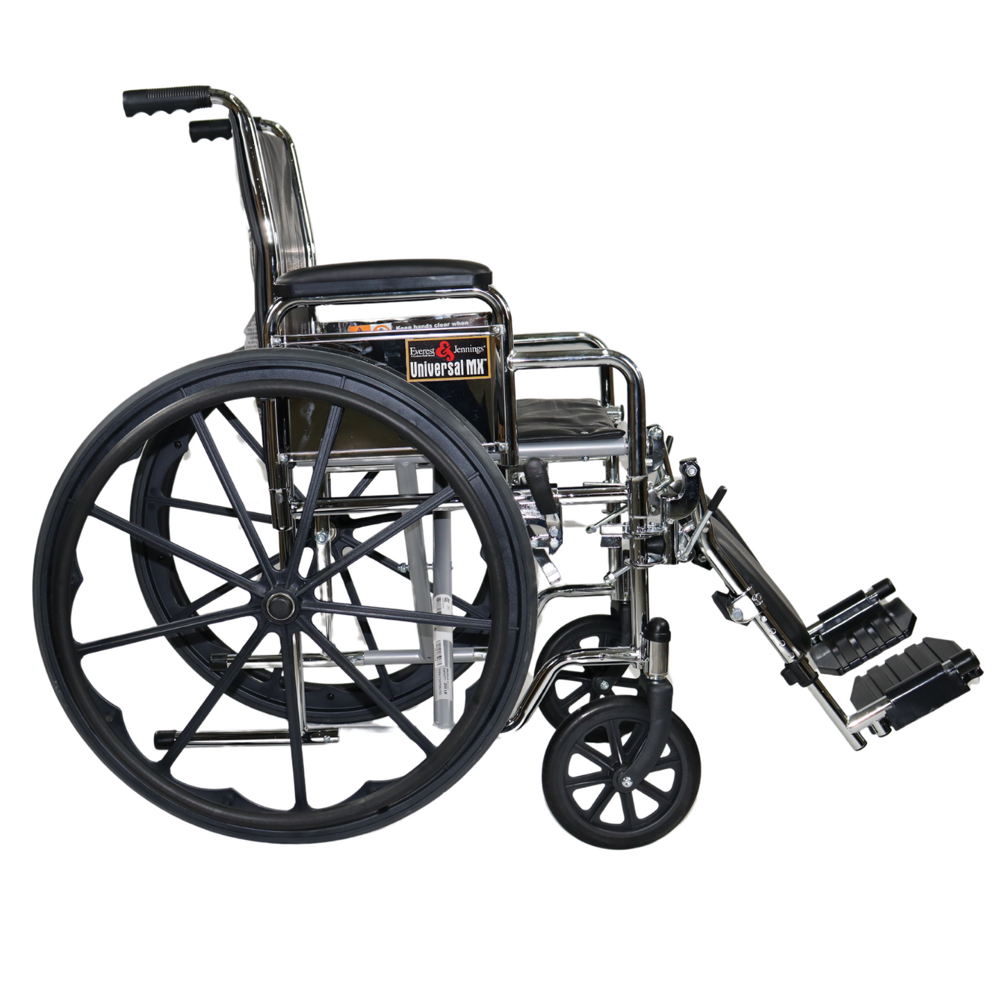 Silla De Ruedas Premium Everest & Jennings Con Eleva Piernas Cromada, Descansa Brazos Desmontable