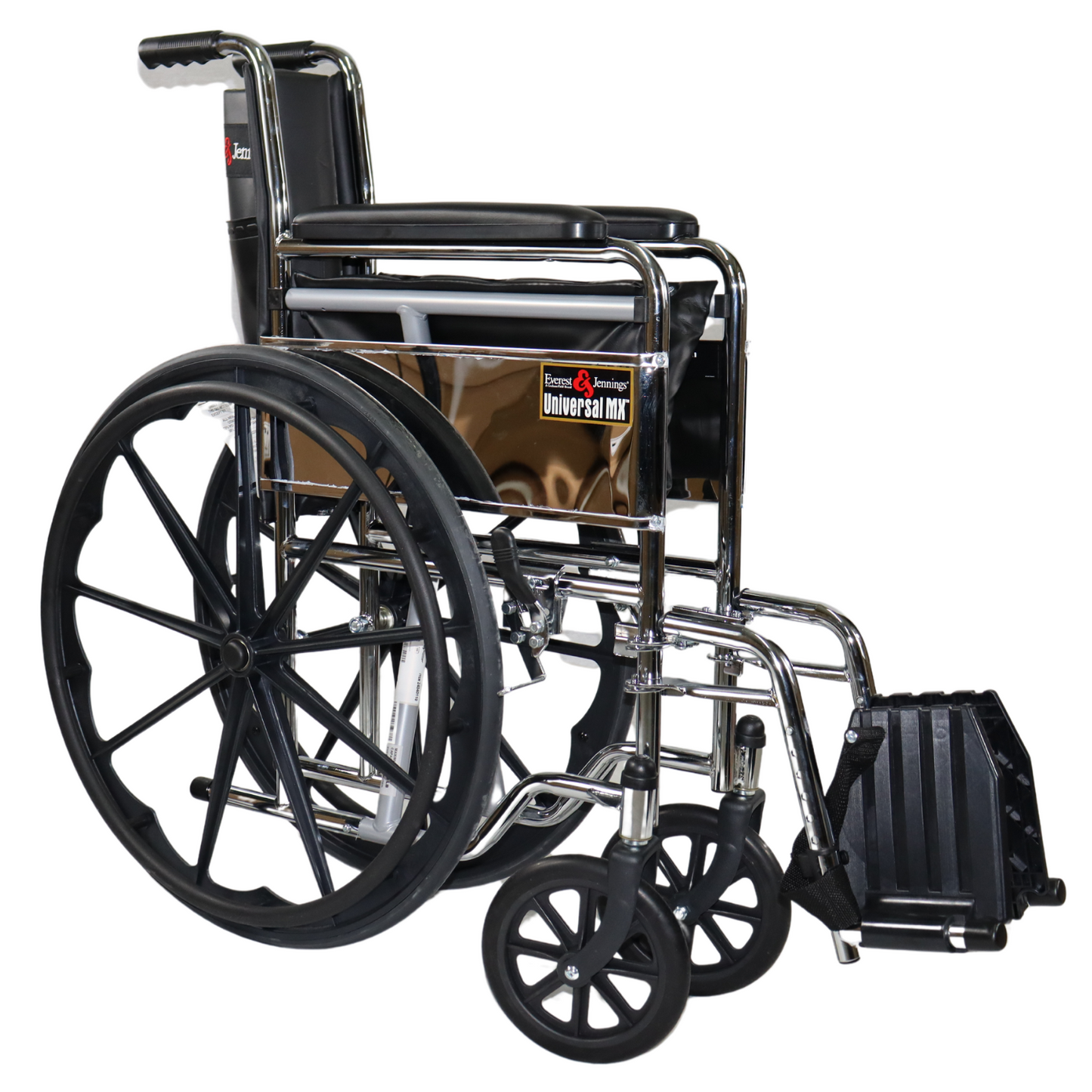 Silla de Ruedas Everest & Jennings Cromada UNIVERSAL MX Estribo Desmontable, Descansa Brazos Fijo