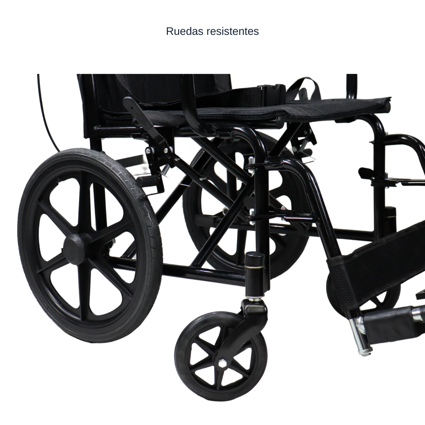Silla de ruedas de traslado ligera básica con freno