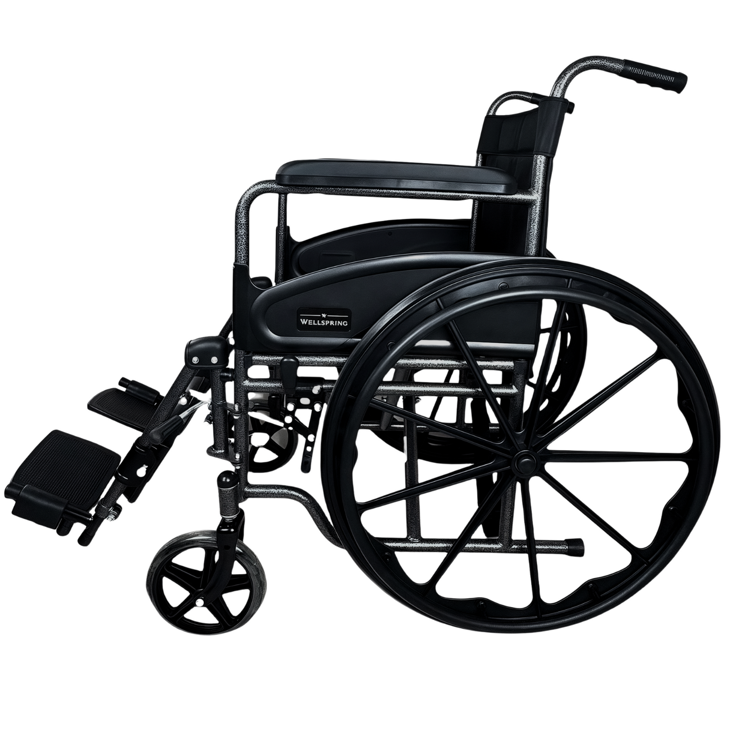 Silla De Ruedas Con Elevapiernas, Llantas Solidas y Desanca Brazos Fijos WS-2203 ELR