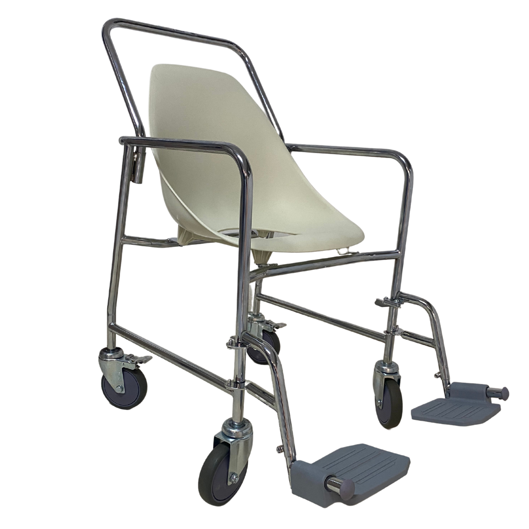 Silla Ducha Tipo Concha Con Ruedas Y Descansa Pies Lumex