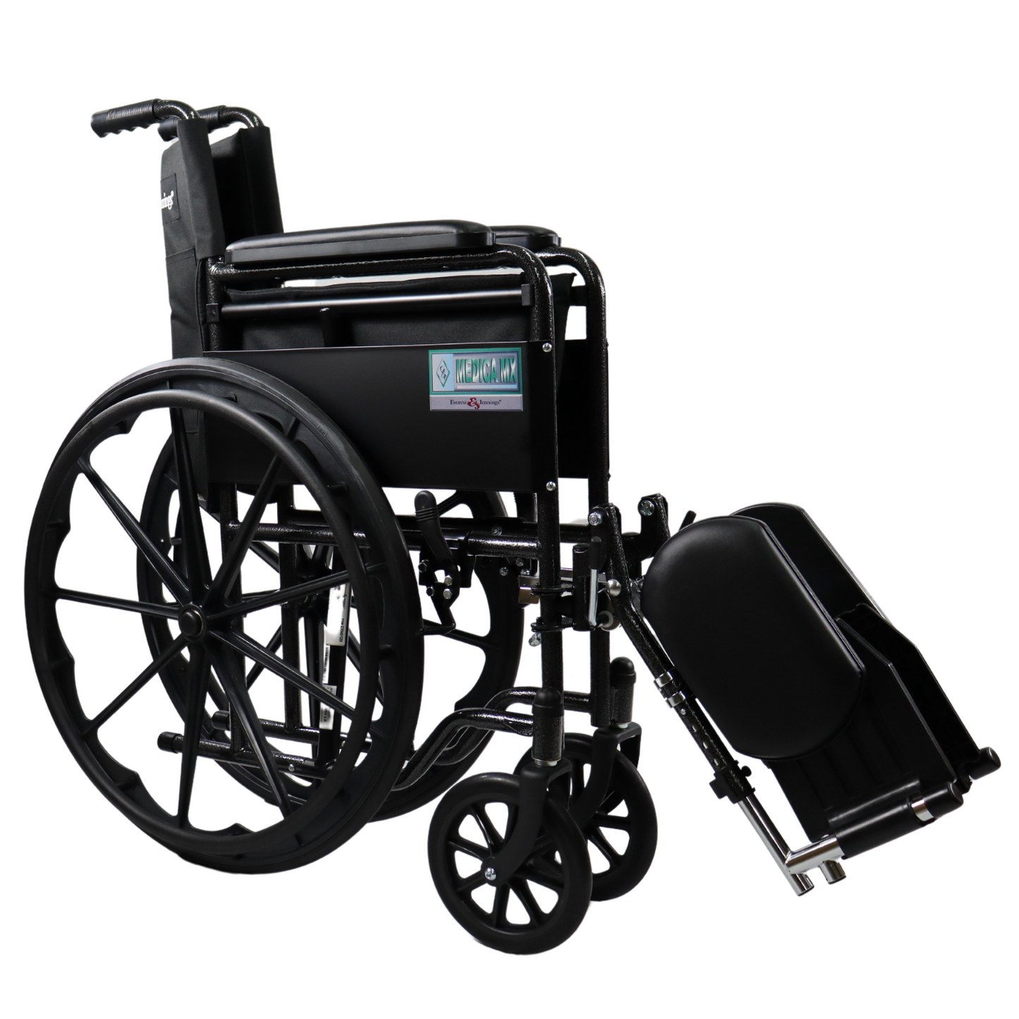Silla De Ruedas Premium Con Eleva Piernas Everest & Jennings, MEDICA MX Color Gris Jaspeado