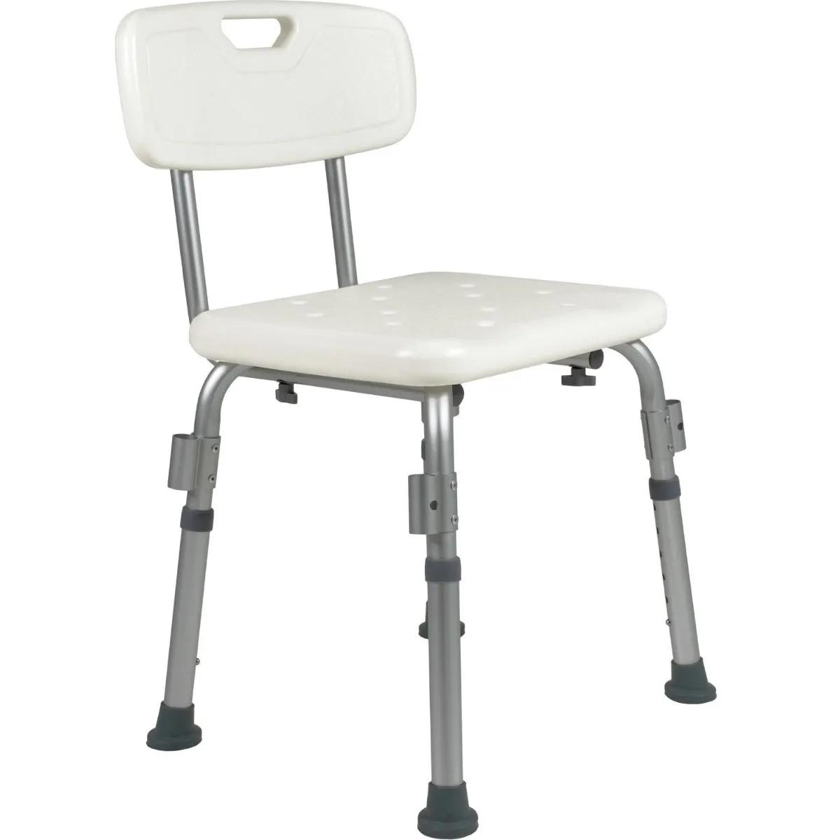 Silla De Ducha Y Baño Con Asiento Y Respaldo Resistente De Aluminio