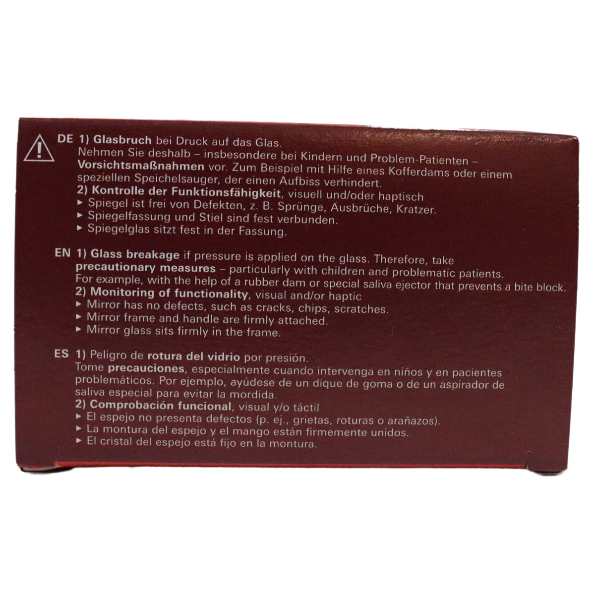 Espejo De Diagnóstico Dental Hahnenkratt #5 Caja Con 12 Piezas