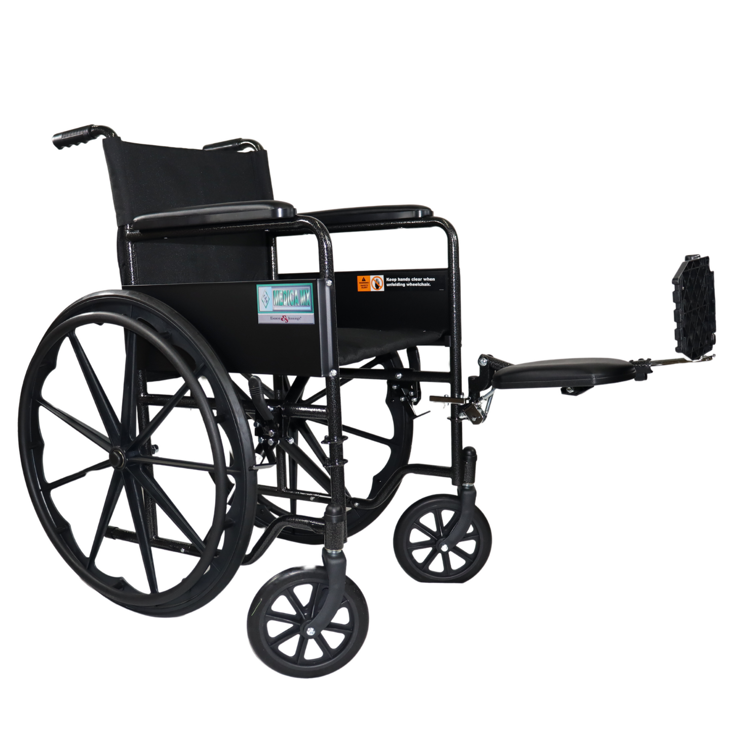 Silla De Ruedas Premium Con Eleva Piernas Everest & Jennings, MEDICA MX Color Gris Jaspeado