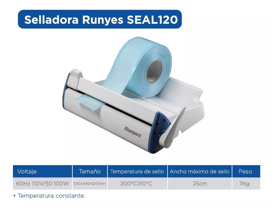 Selladora Térmica De Bolsas Para Autoclave Runyes Seal 120