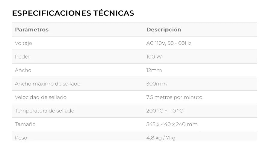 Selladora Térmica De Bolsas Para Autoclave Runyes Seal 120