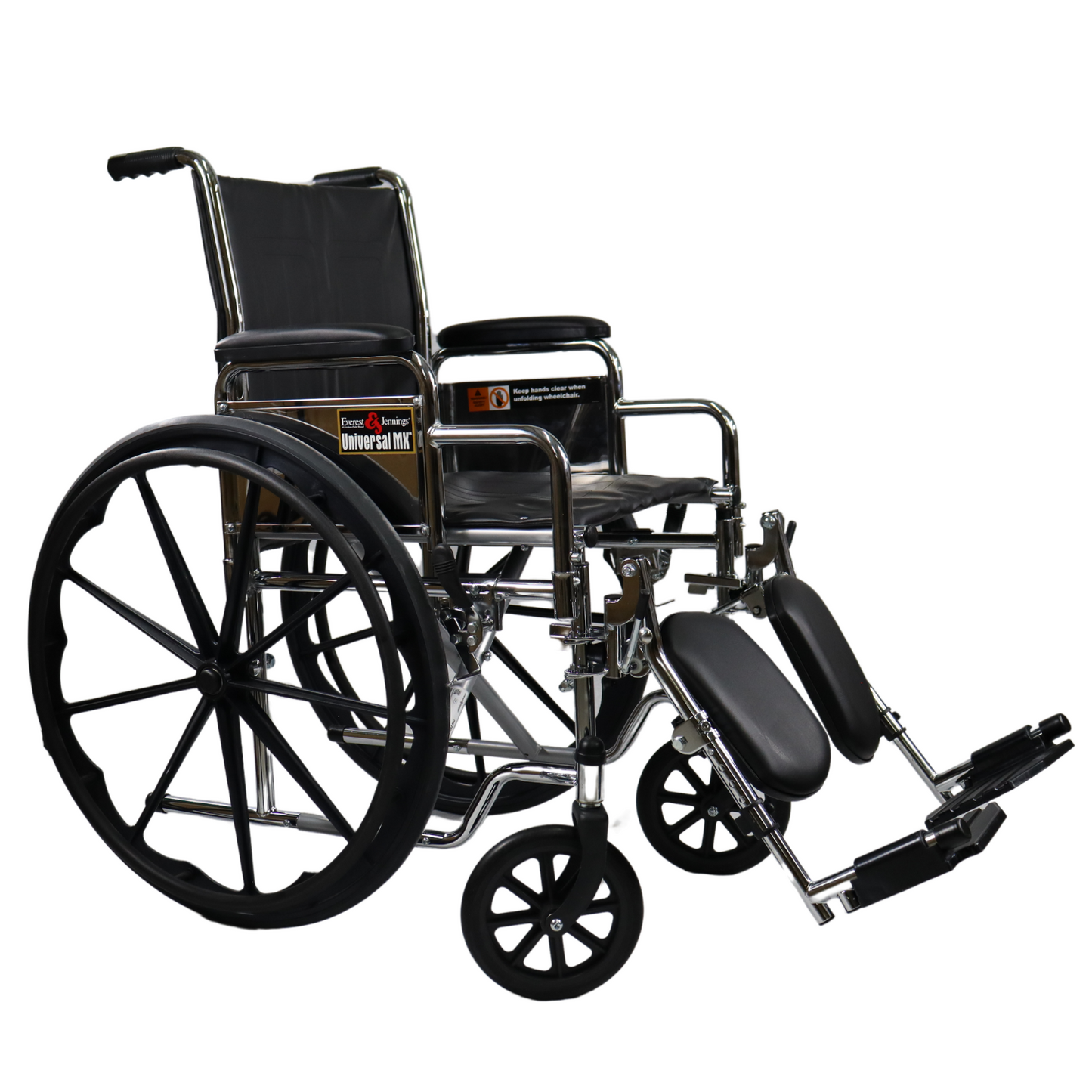 Silla De Ruedas Premium Everest & Jennings Con Eleva Piernas Cromada, Descansa Brazos Desmontable