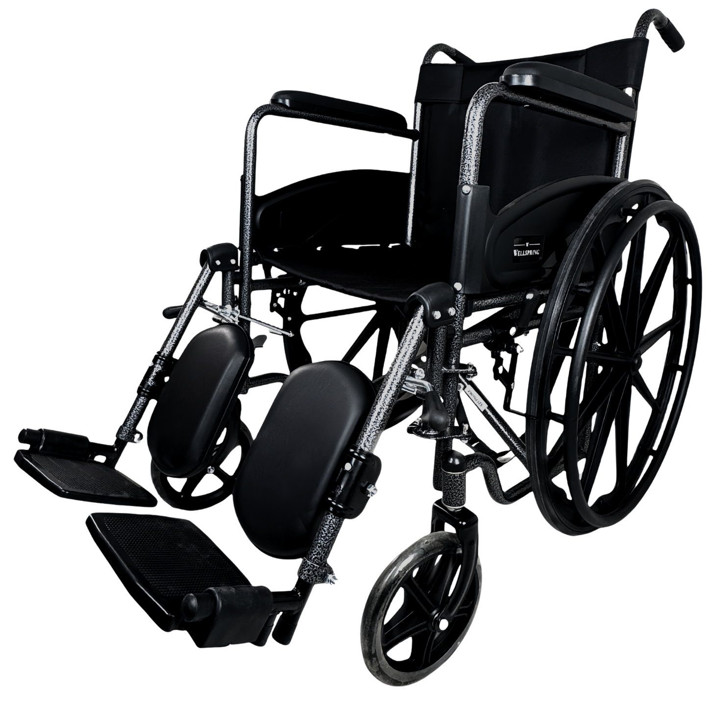 Silla De Ruedas Con Elevapiernas, Llantas Solidas y Desanca Brazos Fijos WS-2203 ELR