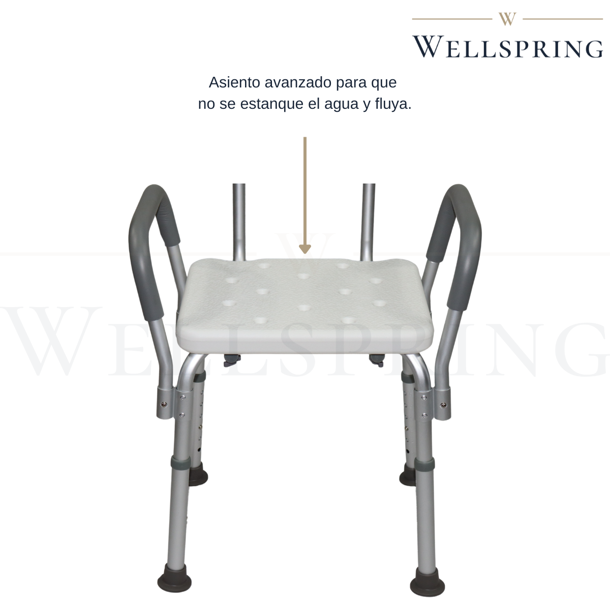 Silla De Ducha Y Baño Con Asiento Y Respaldo Resistente De Aluminio