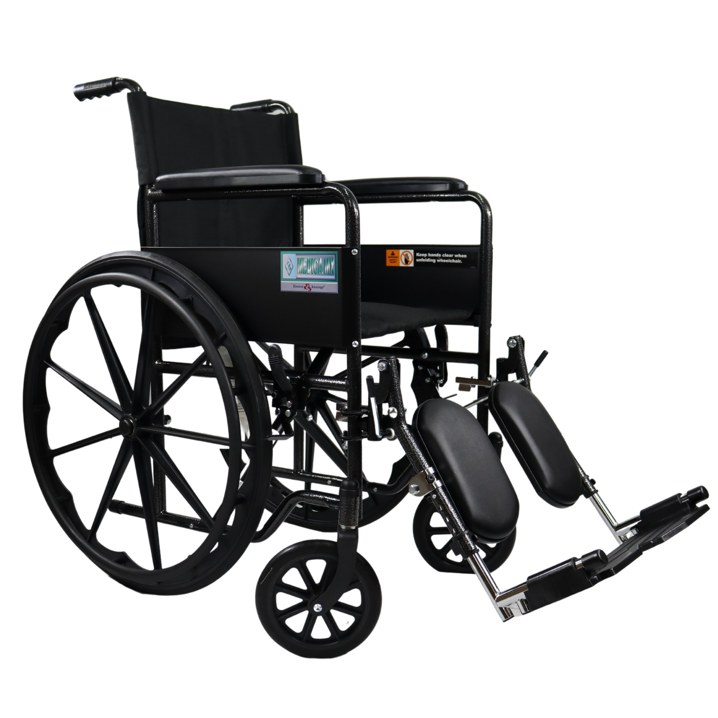 Silla De Ruedas Premium Con Eleva Piernas Everest & Jennings, MEDICA MX Color Gris Jaspeado