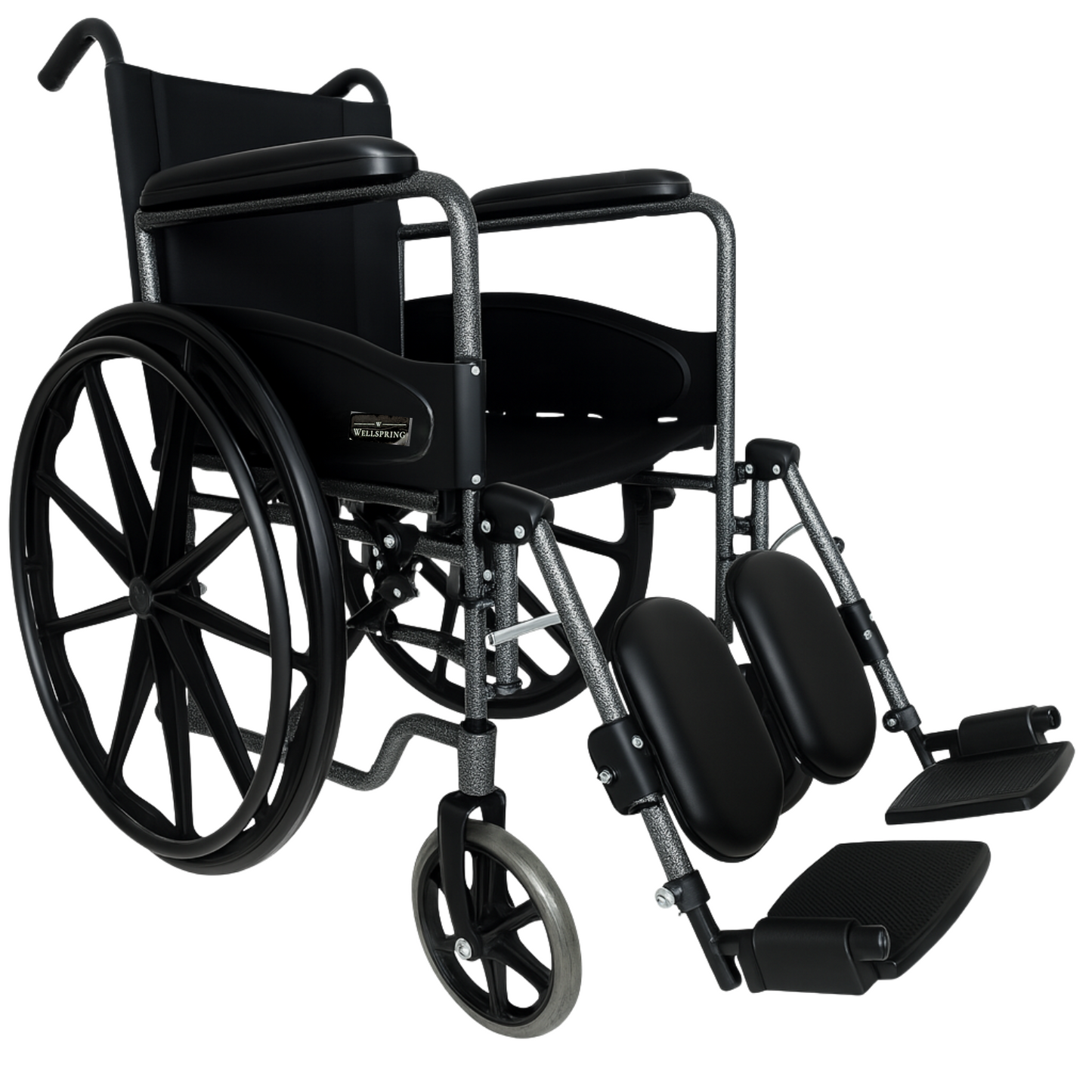 Silla De Ruedas Con Elevapiernas, Llantas Solidas y Desanca Brazos Fijos WS-2203 ELR