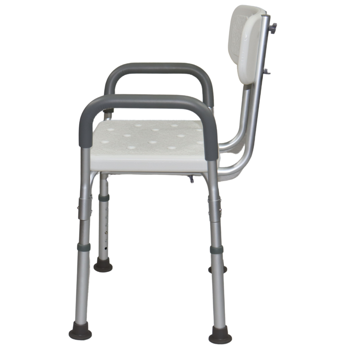 Silla De Ducha Y Baño Con Asiento Y Respaldo Resistente De Aluminio