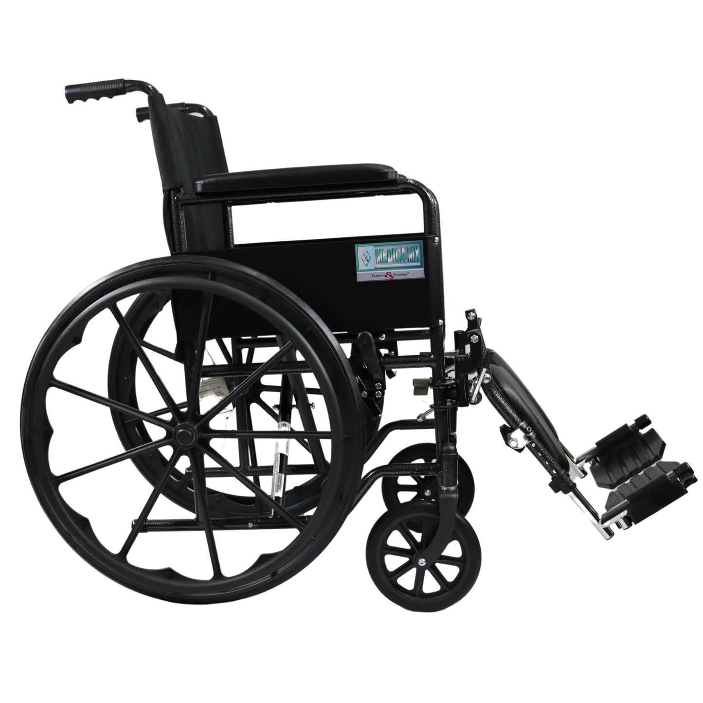 Silla De Ruedas Premium Con Eleva Piernas Everest & Jennings, MEDICA MX Color Gris Jaspeado