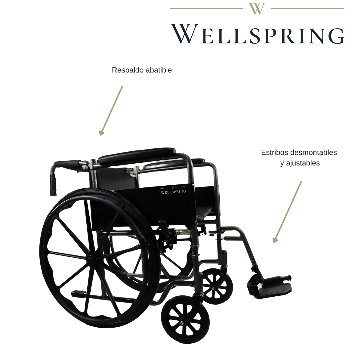Silla de ruedas premium WS-2201 SF estribo desmontable