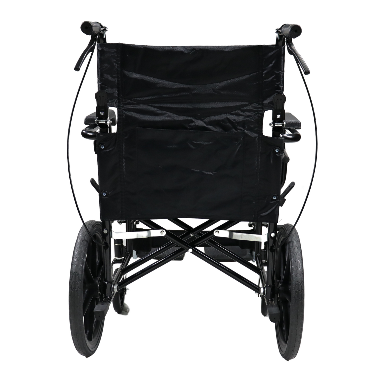 Silla de ruedas de traslado ligera básica con freno