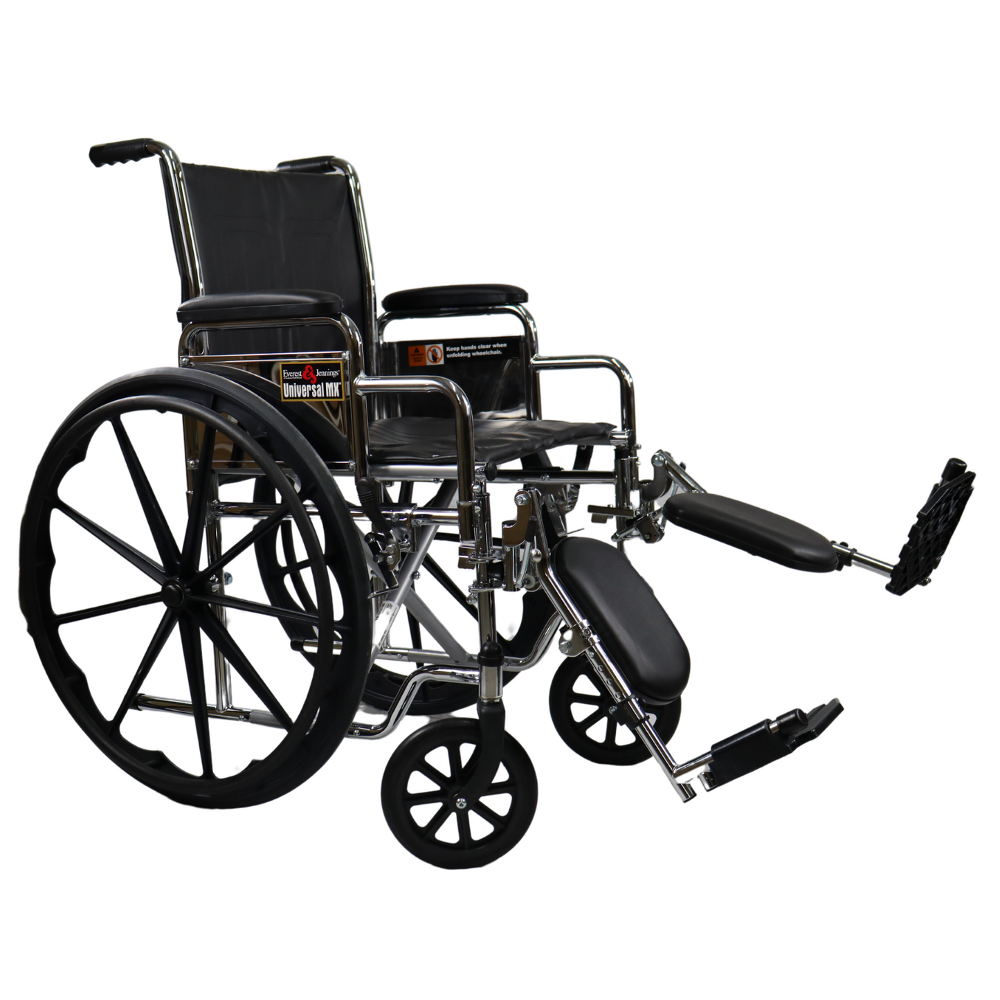 Silla De Ruedas Premium Everest & Jennings Con Eleva Piernas Cromada, Descansa Brazos Desmontable