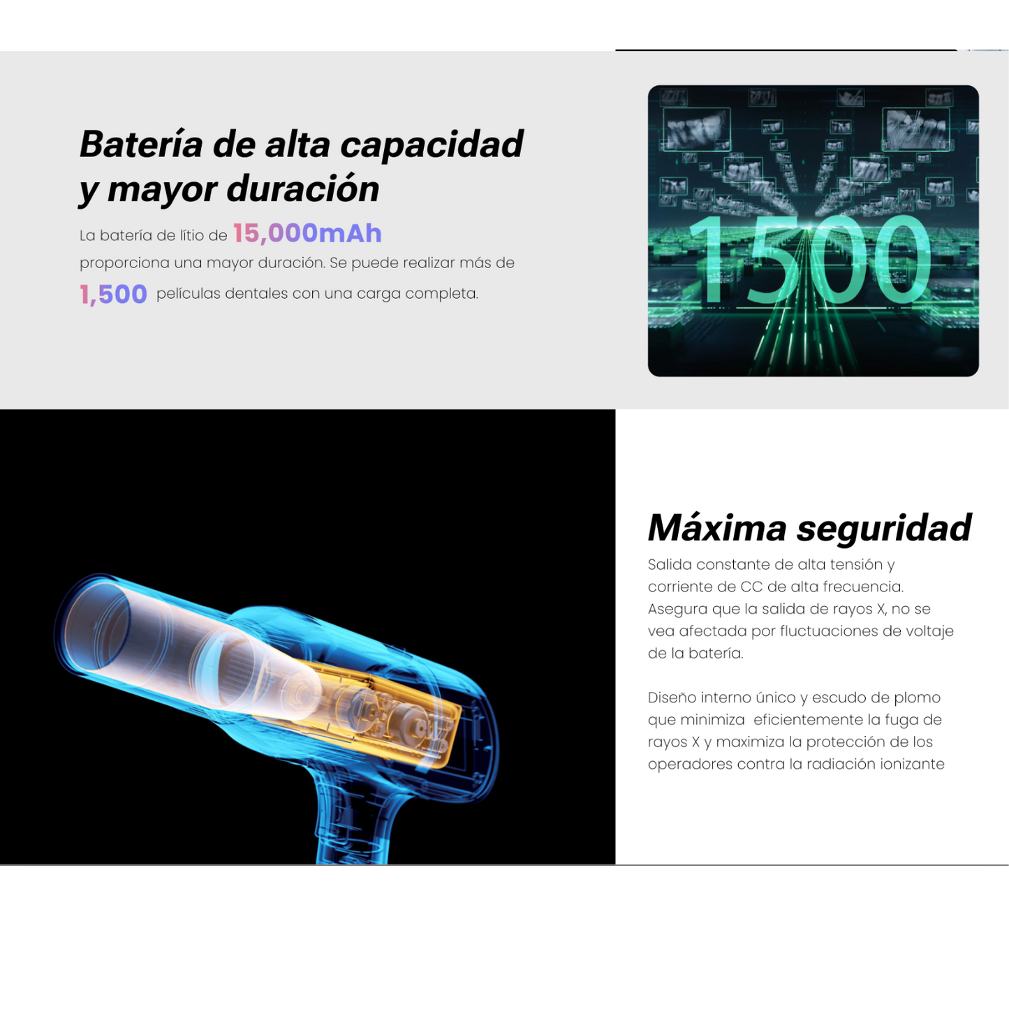 Rayos X portatil AI-RAY WOODPECKER tipo pistola, excelente calidad ultima generación