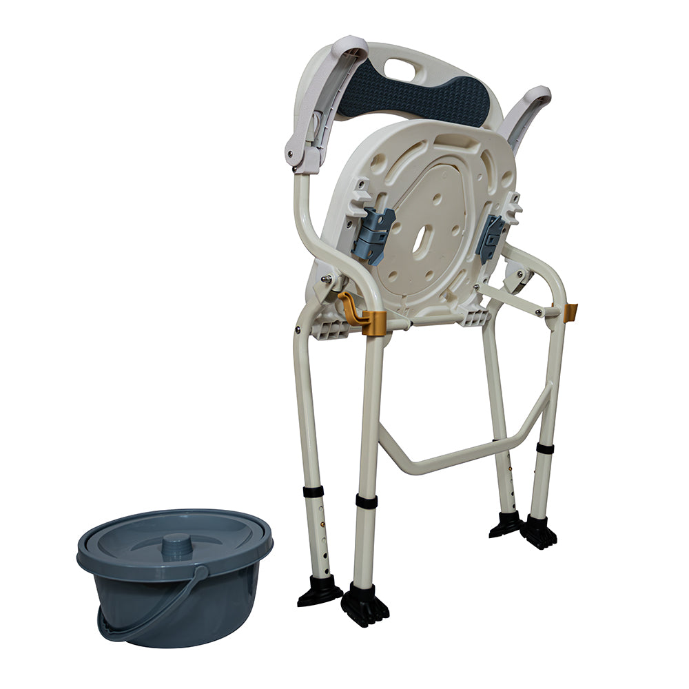 Silla Cómodo 3 En 1 Pagable Para Baño Y Ducha, Aumento De Wc