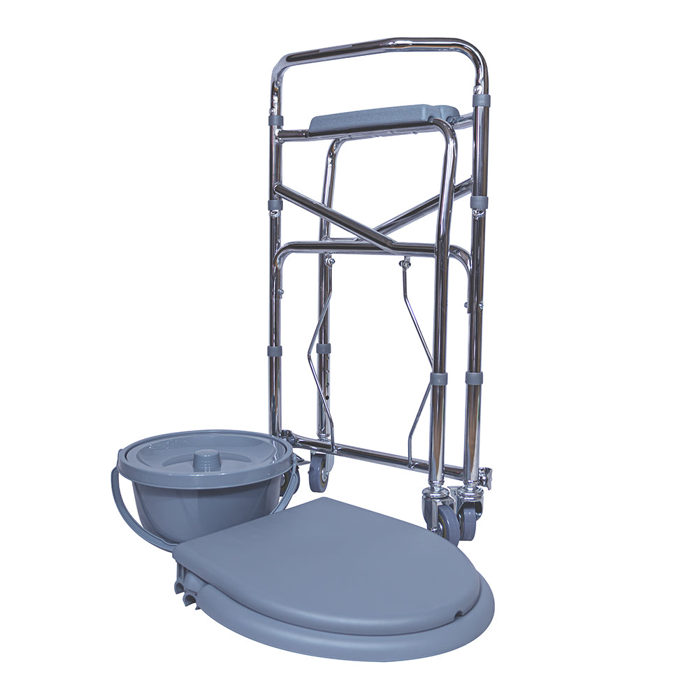 Silla Cómodo Aumento Ducha Para Wc Baño Con Ruedas 3 En 1