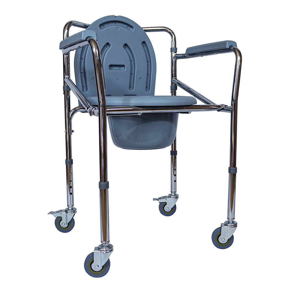 Silla Cómodo Aumento Ducha Para Wc Baño Con Ruedas 3 En 1
