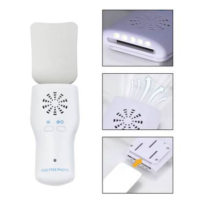 Kit De 4 Espejos Intraorales Dentales Con Luz Led Ventilador
