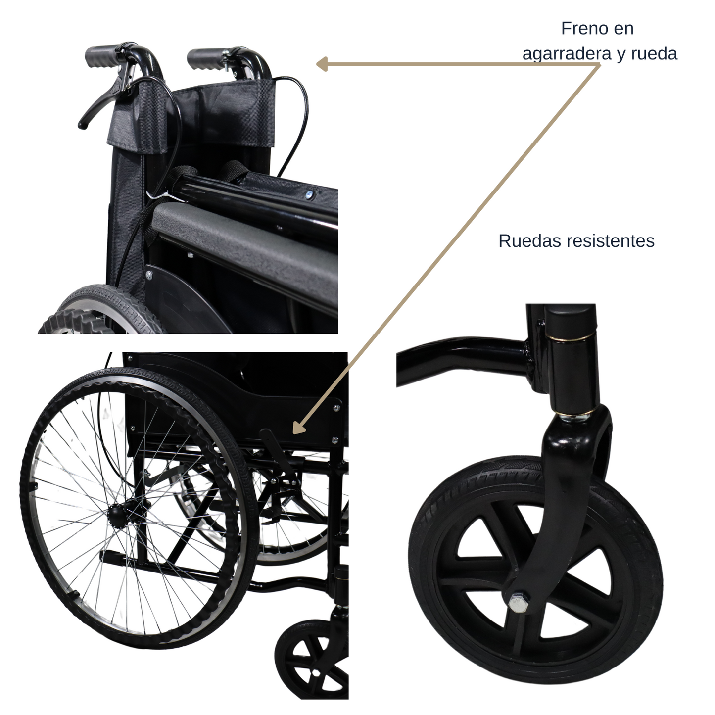 Silla de ruedas económica rin rayos QY-24