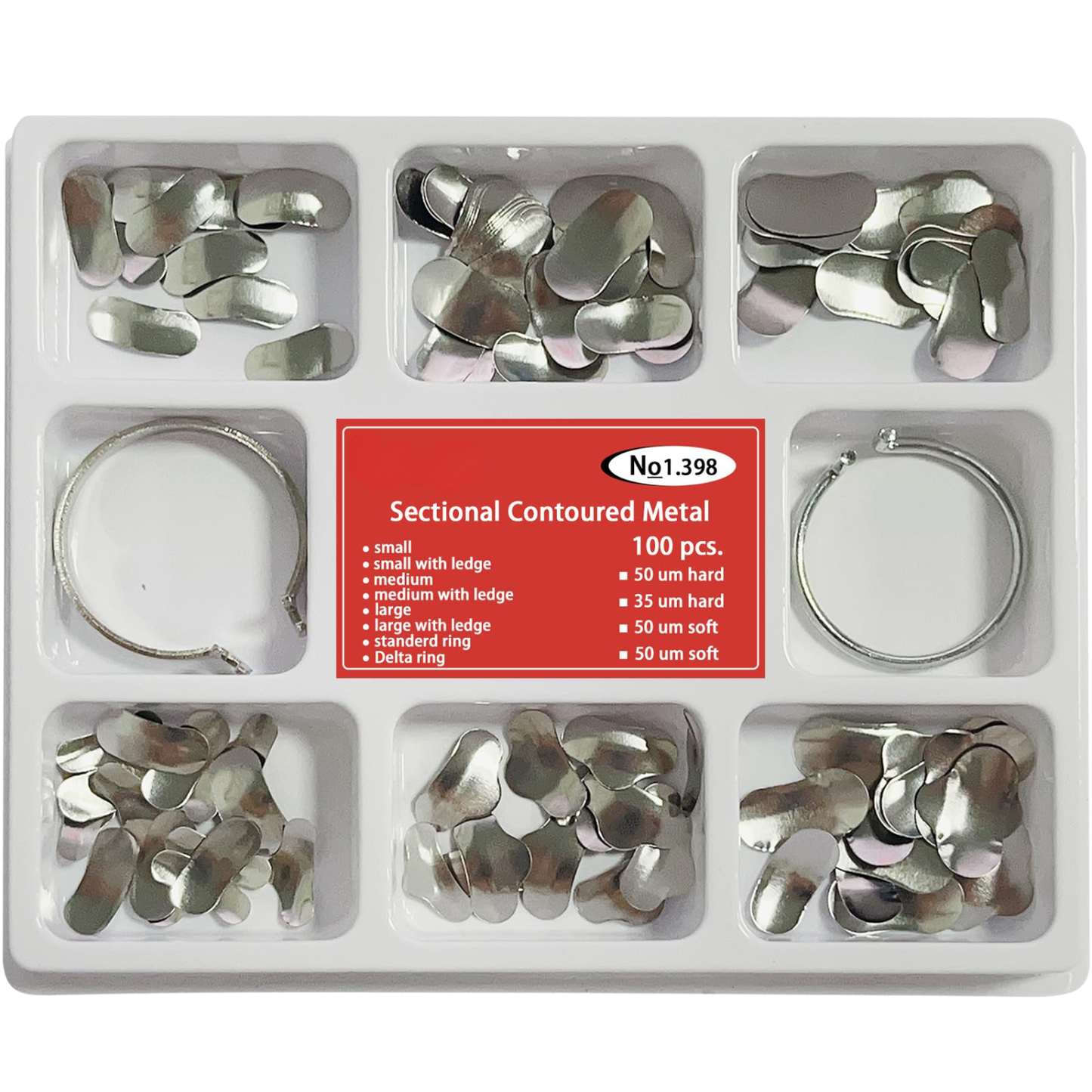 Matrices Dentales Banda Matriz Y Anillos 100 Piezas