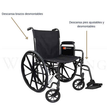 Silla De Ruedas De Lujo 20 Pulgadas Marca Everest & Jennings ADVANTAGE LX