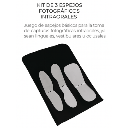 Kit De 3 Espejos Fotográficos Intraorales Dentales Argel