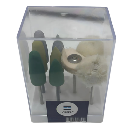 Kit De Pulido Dental Para Acrilico Marca Argel