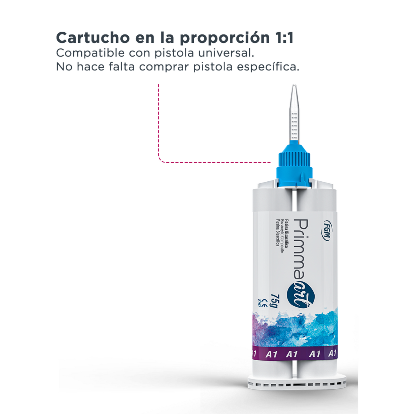 Resina Bisacrilica Primma Art Marca FGM En Cartucho De 75 Gramos