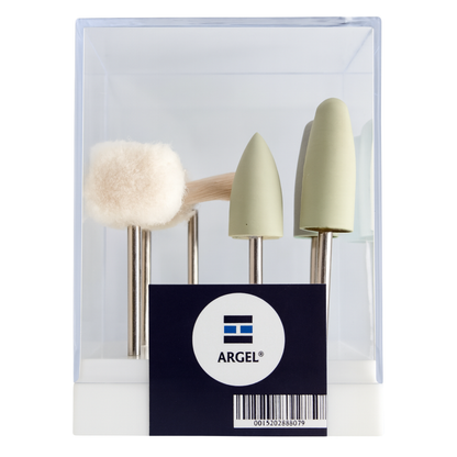 Kit De Pulido Dental Para Acrilico Marca Argel
