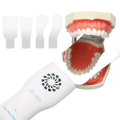 Kit De 4 Espejos Intraorales Dentales Con Luz Led Ventilador