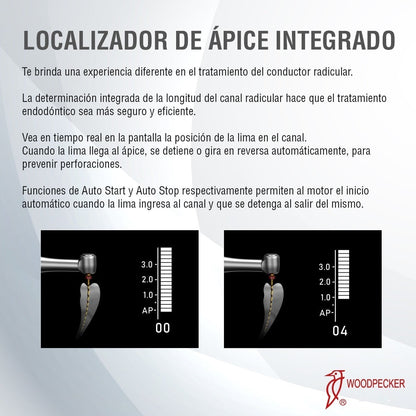 Motor De Endodoncia Inalambrico Woodpecker Motopex Con Localizador de Apice