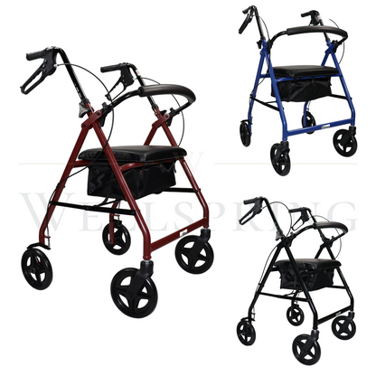 Andadera Rollator de Aluminio Con Asiento Y Canastilla