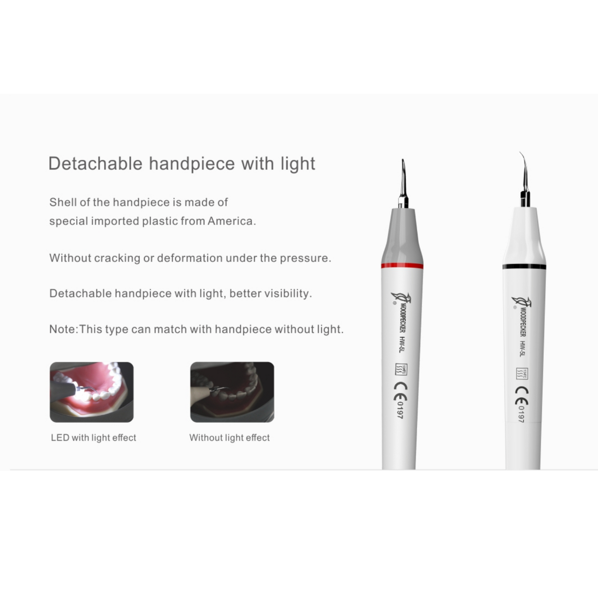 Escariador Ultrasonico Woodpecker Uds-L  Con Bomba de Agua y Luz Led Para Endodoncia