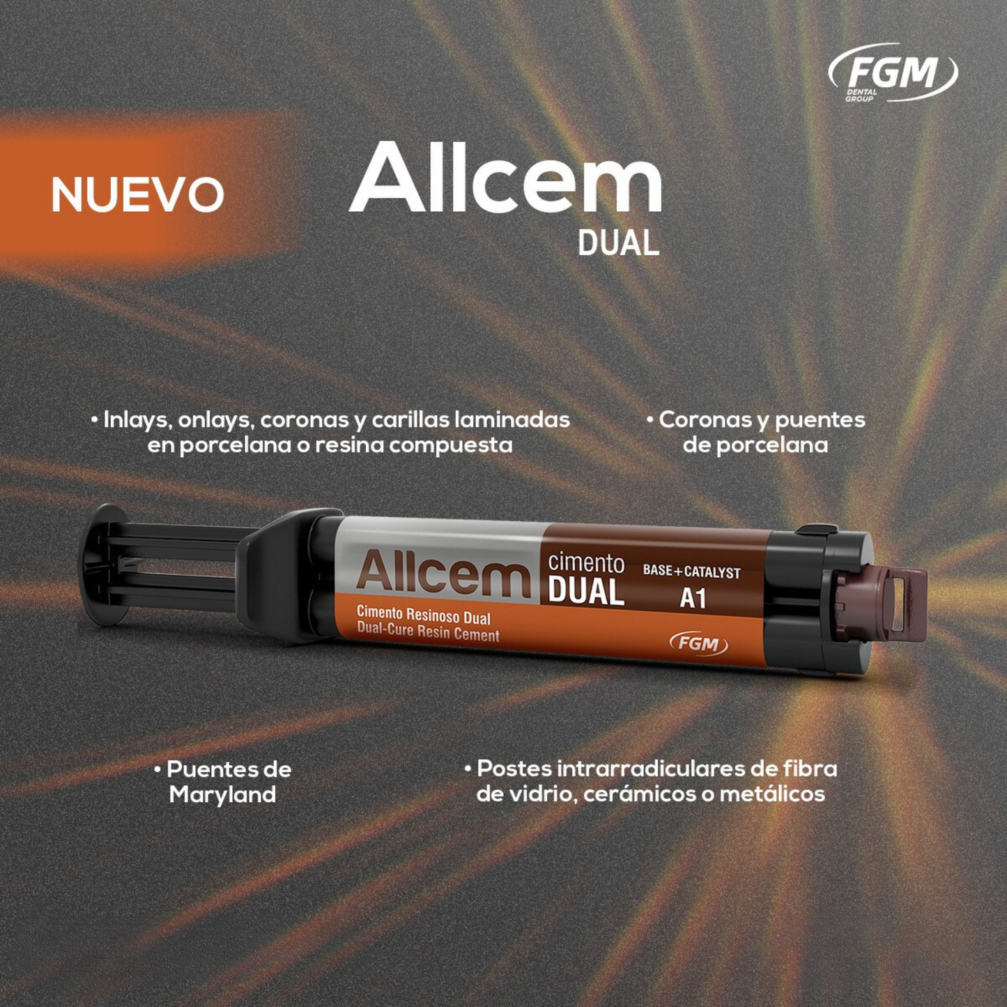 Cemento Resinoso Dental Allcem Dual Marca FGM