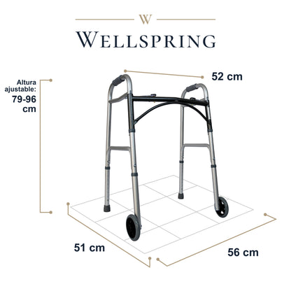 Andadera De Aluminio Con Ruedas Plegable Premium
