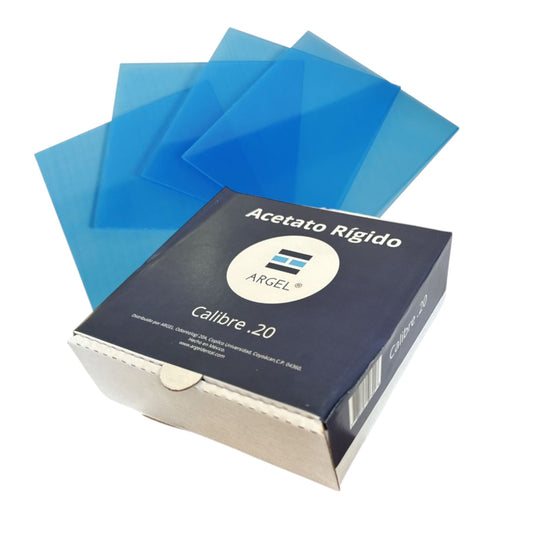 Acetato Rígido Dental Calibre .20 Para Guardas, Caja con 20 Piezas Color Transparente