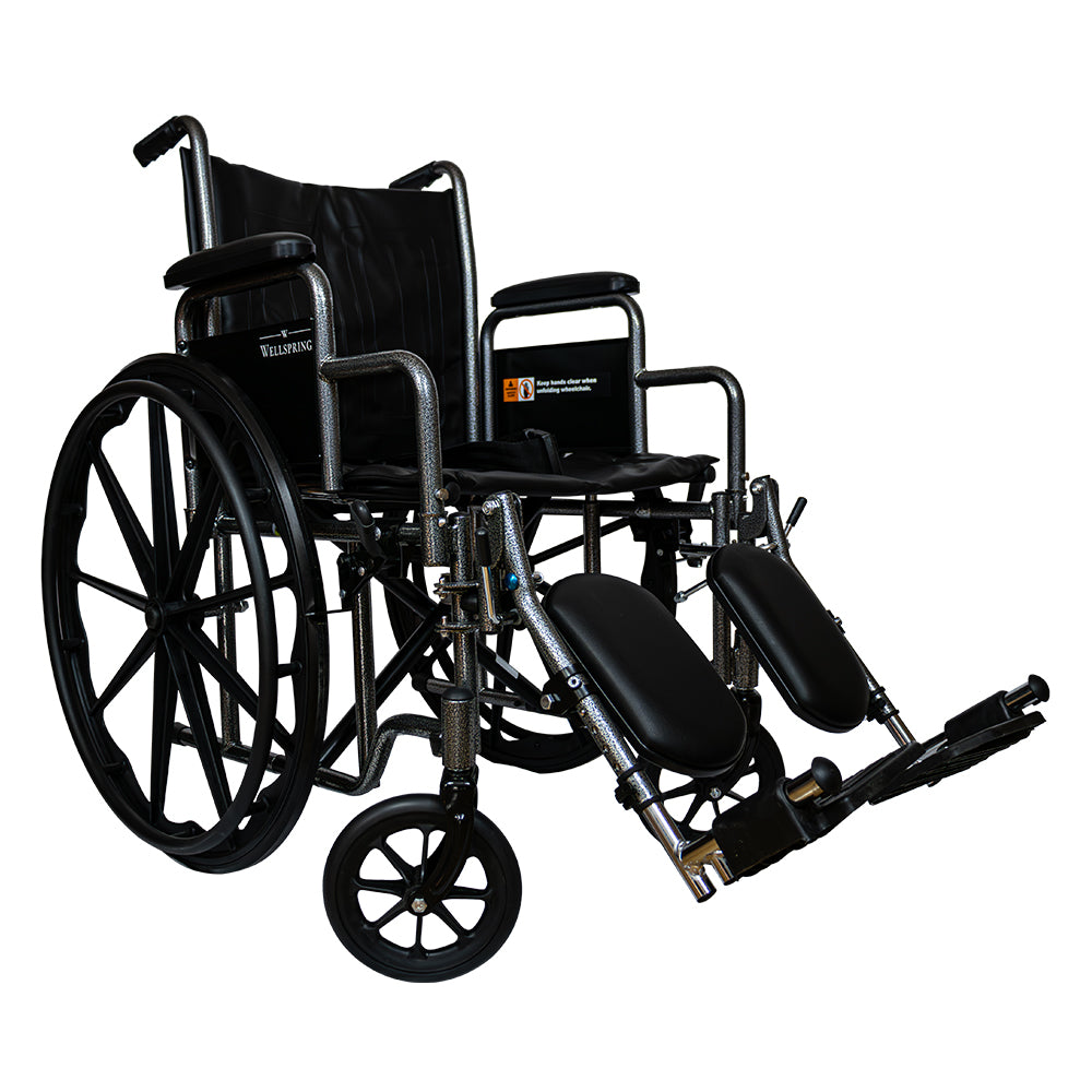 Silla De Ruedas Premium Marca Wellspring Con Eleva Piernas
