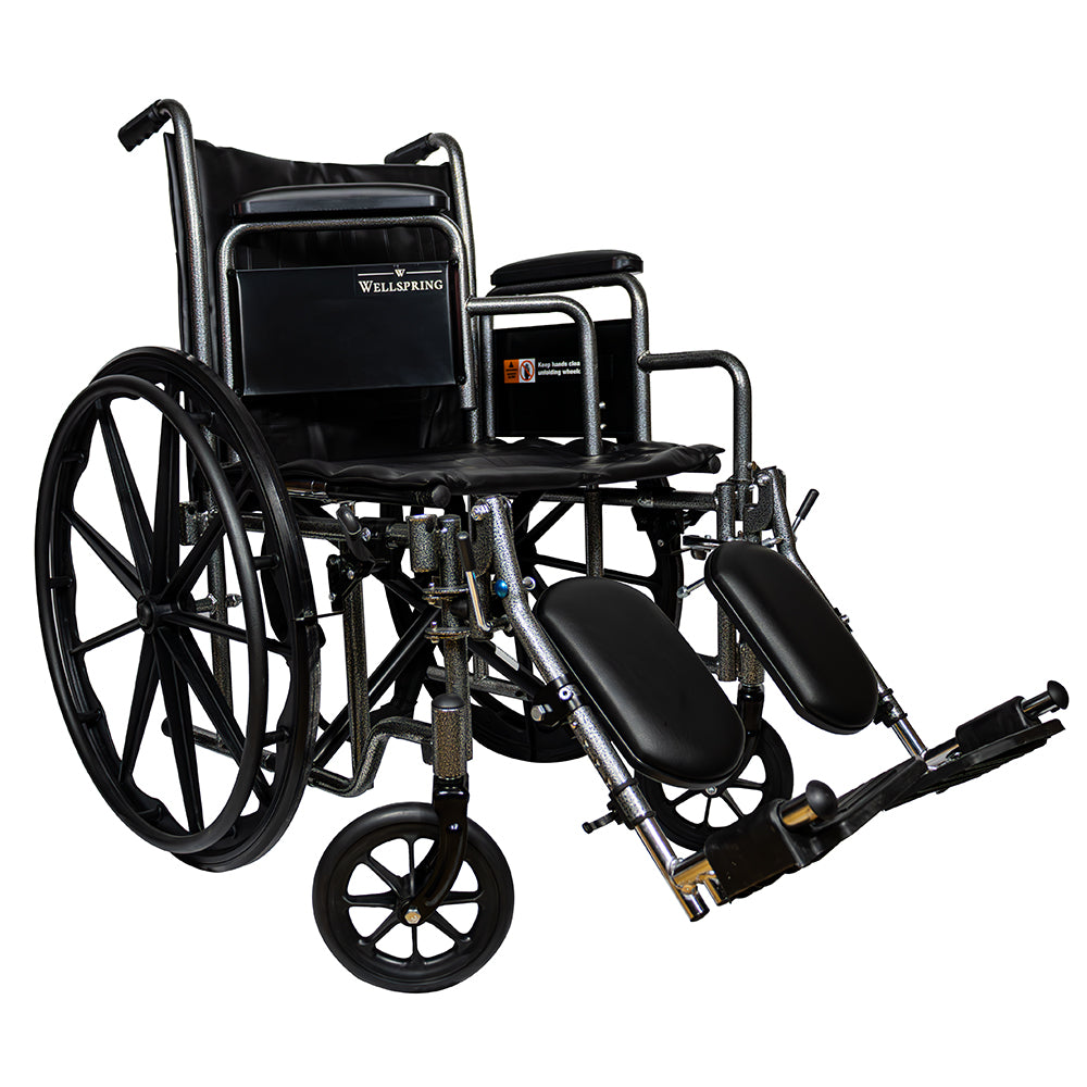 Silla De Ruedas Premium Marca Wellspring Con Eleva Piernas