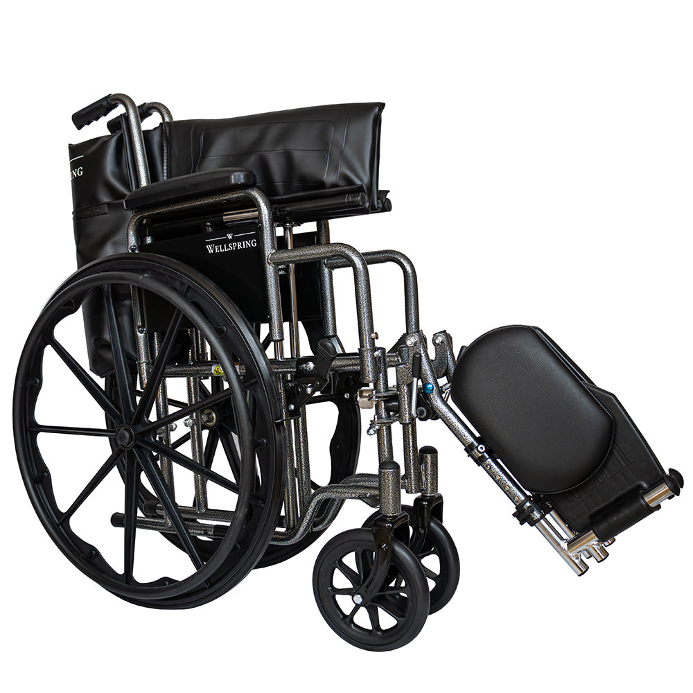 Silla De Ruedas Premium Marca Wellspring Con Eleva Piernas