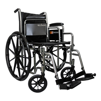 Silla De Ruedas Premium Marca Wellspring, Estribo y Descansa brazos Desmontables