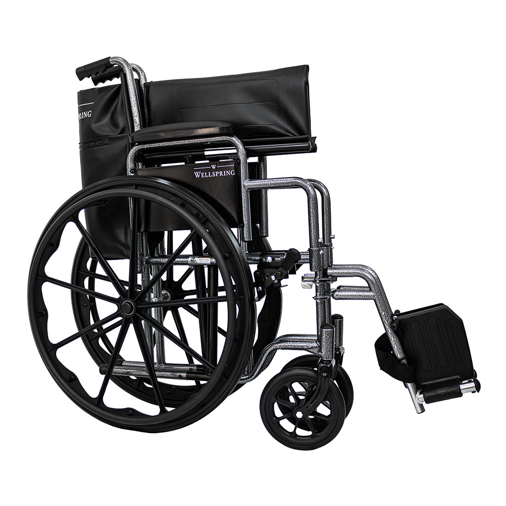 Silla De Ruedas Premium Marca Wellspring, Estribo y Descansa brazos Desmontables