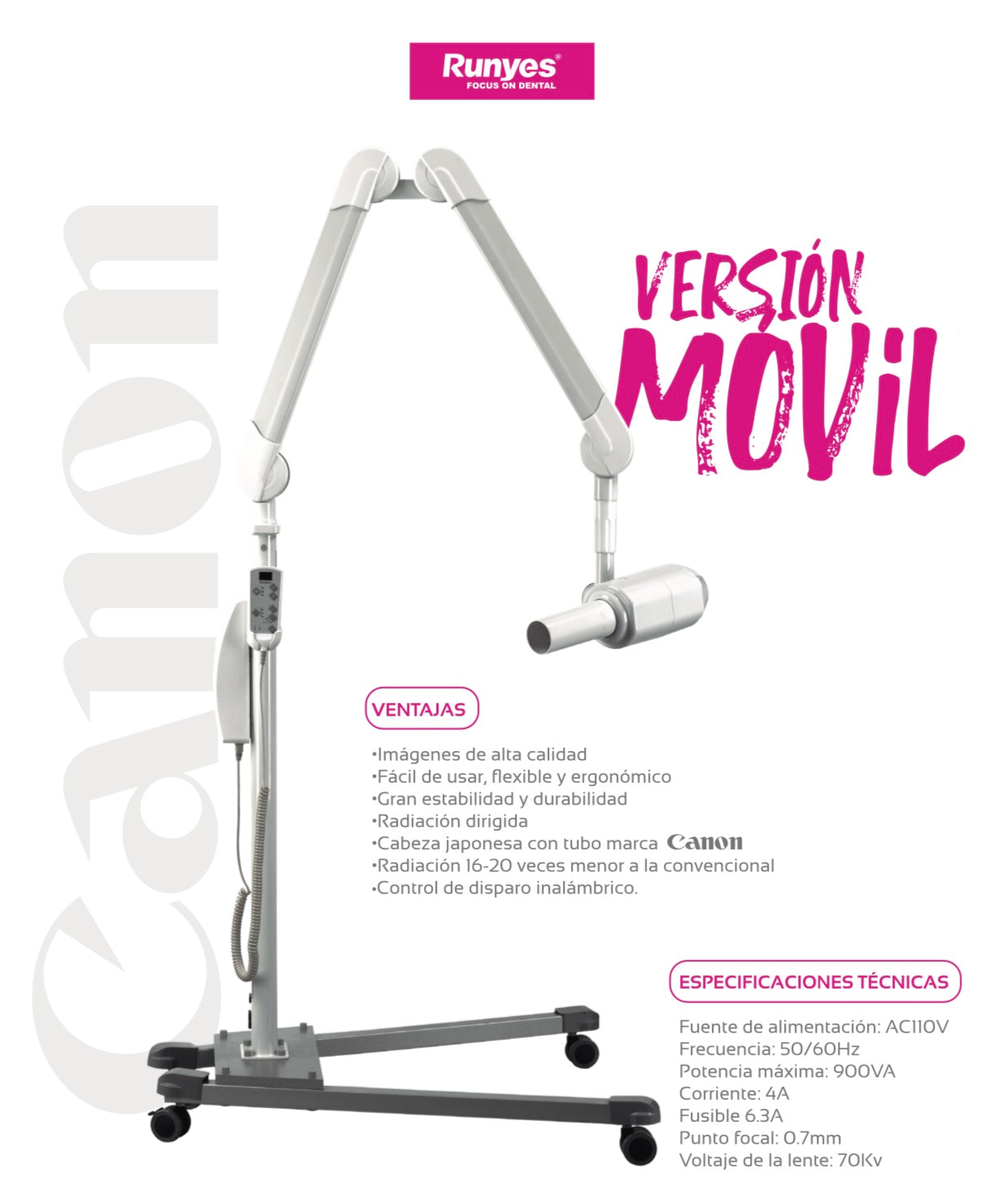 Rayos X Dental Marca Runyes Con Cabezal Canon